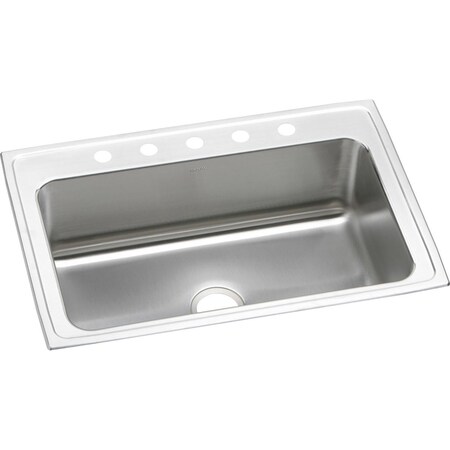 Elkay Classic SS 33" x 22" x 10-1/8", Single Bowl Drop-in Sink DLRS3322105